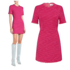 NWT $470 Rebecca Vallance Anita Boucle Mini Dress - Tweed Jackie O Preppy